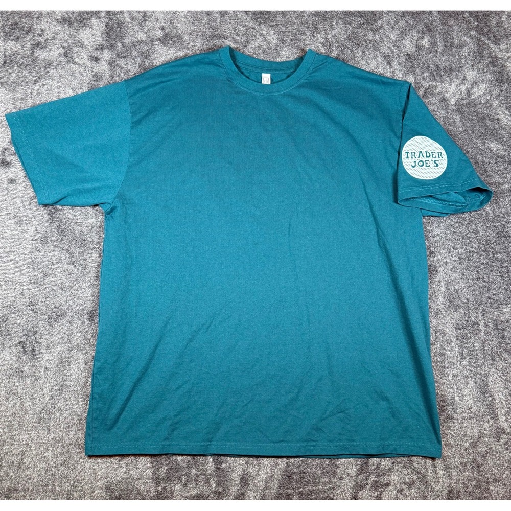 TRADER JOE's Green Sleeve Hit Employee Men's T Shirt Size 2XL